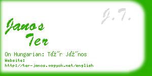 janos ter business card
